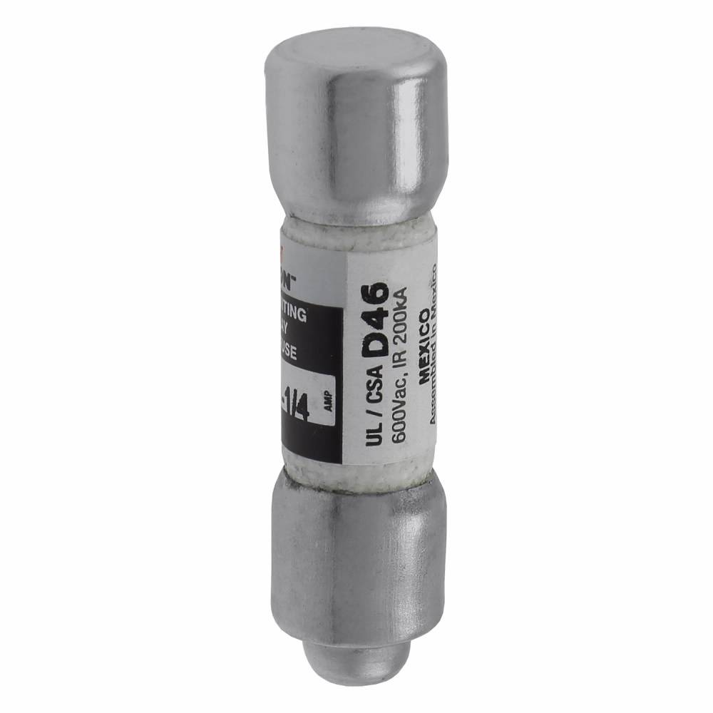 Bussmann CC-Tron® FNQ-R-1-1/4 Current Limiting Time Delay Fuse, 1.25 A, 600 V, 200 kAIC Interrupt, CC Class, Cylindrical Body
