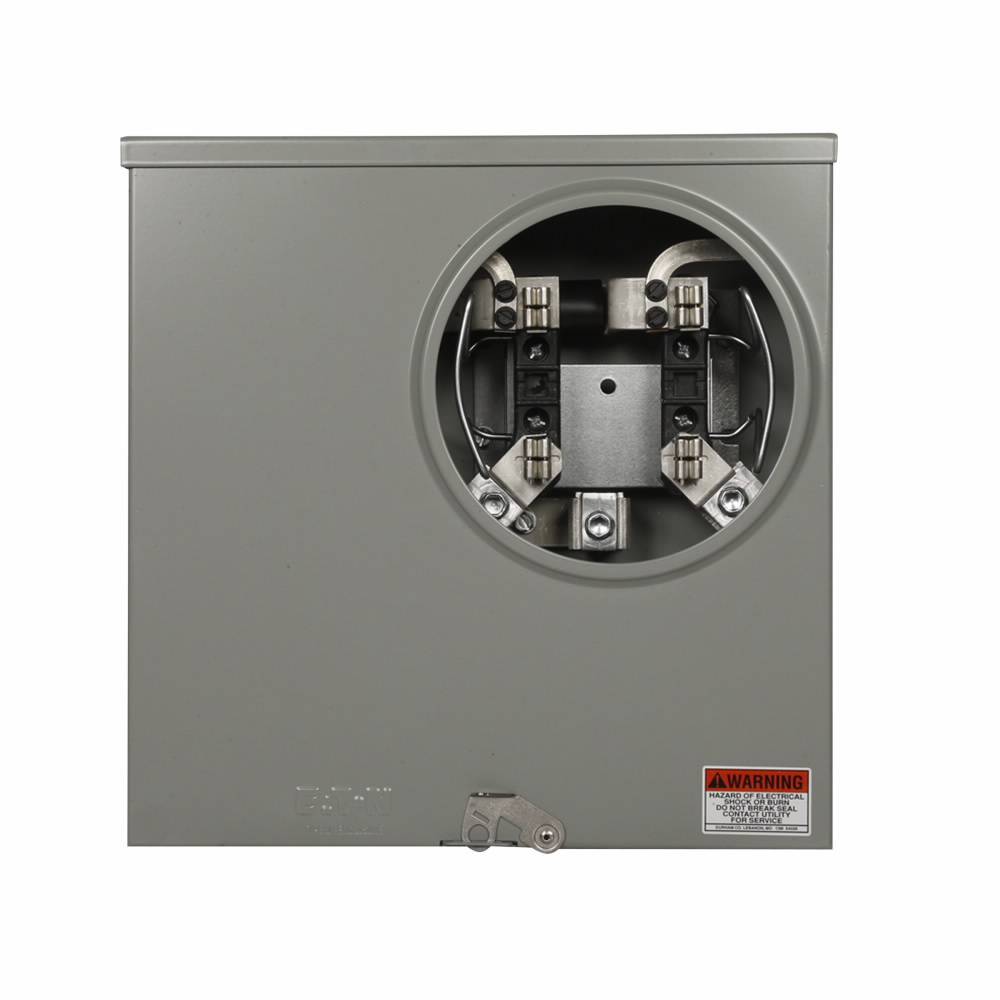EATON 1004884ACH 1-Position 3-Wire Horn Bypass Meter Socket, 600 VAC, 200 A, 1 ph Phase