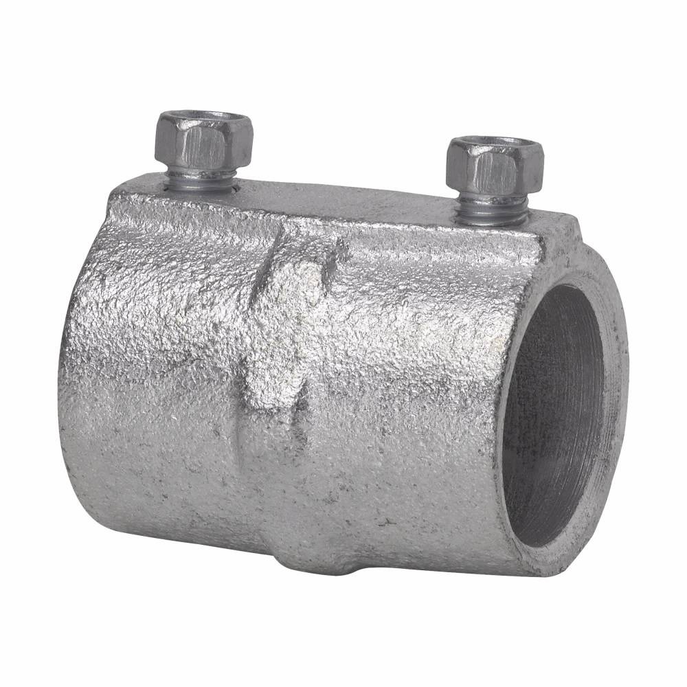 EATON Crouse-Hinds 165 Setscrew Conduit Coupling, 2 in, For Use With Rigid/IMC Conduit, Steel