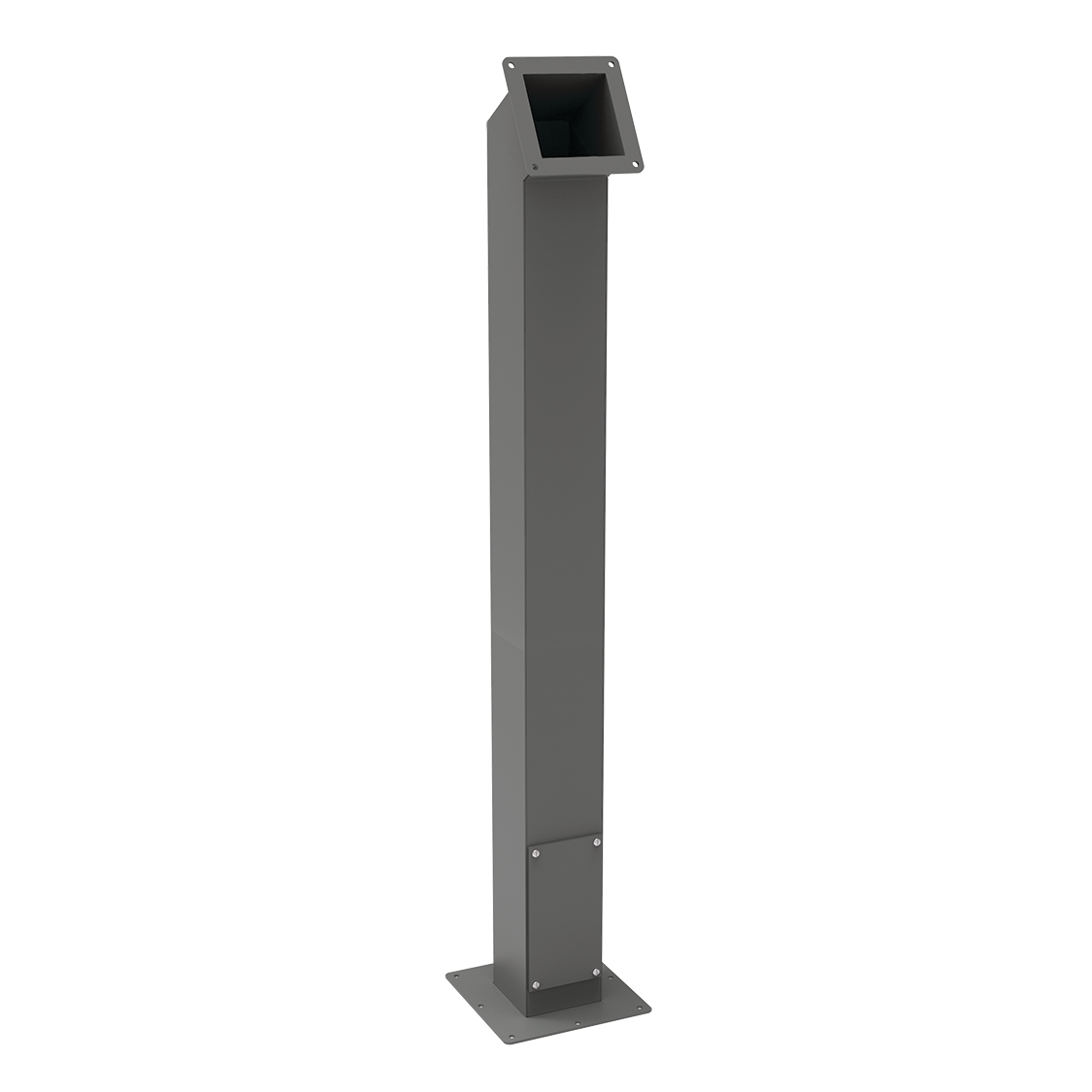 nVent HOFFMAN A66PBCOL P1 Angled Enclosure Pedestal Column, 41 in L x 6 in W x 6 in D, Steel, Gray