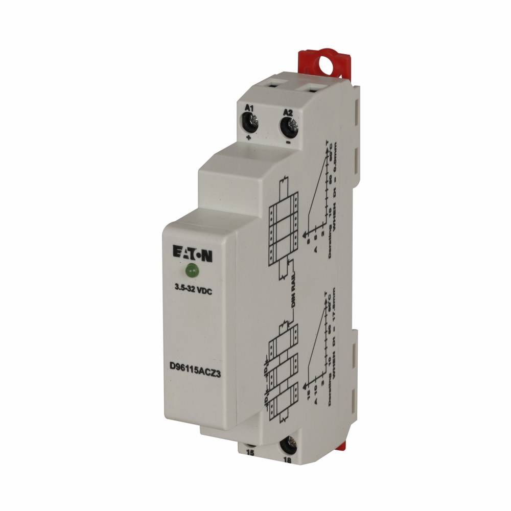 EATON D96115ACZ3 Compact DC Switch Solid State Relay, 15 A, 1NO/SPST Contact