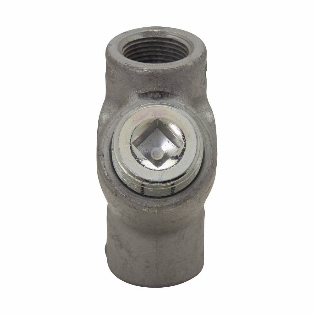 Crouse-Hinds EYS2 EYS 16 Conduit Sealing Fitting, 3/4 in FNPT, For Use With Vertical Position EYS Conduit System, Feraloy Iron Alloy/Ductile Iron, Electro-Galvanized/Aluminum Acrylic Painted