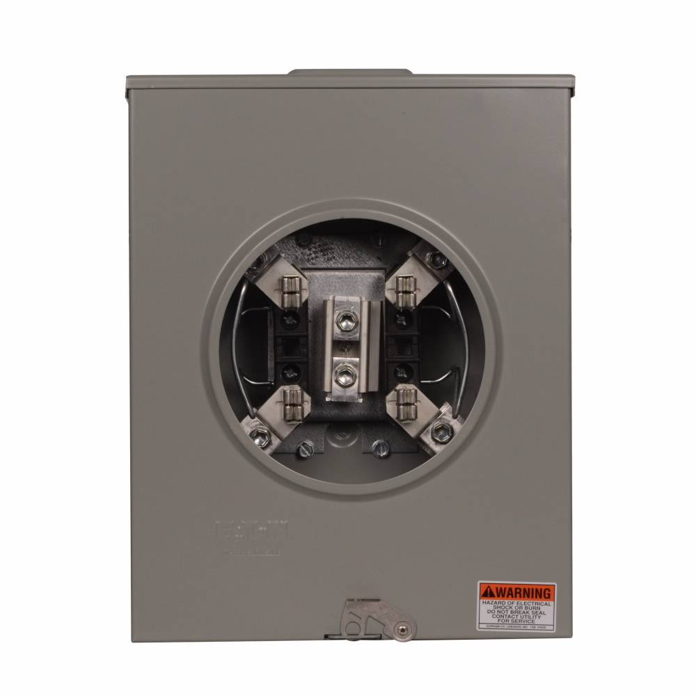 EATON Cutler-Hammer 1004710ECH 3-Wire 1-Position Residential Service Single Meter Socket, 600 VAC, 200 A, 1 Phase