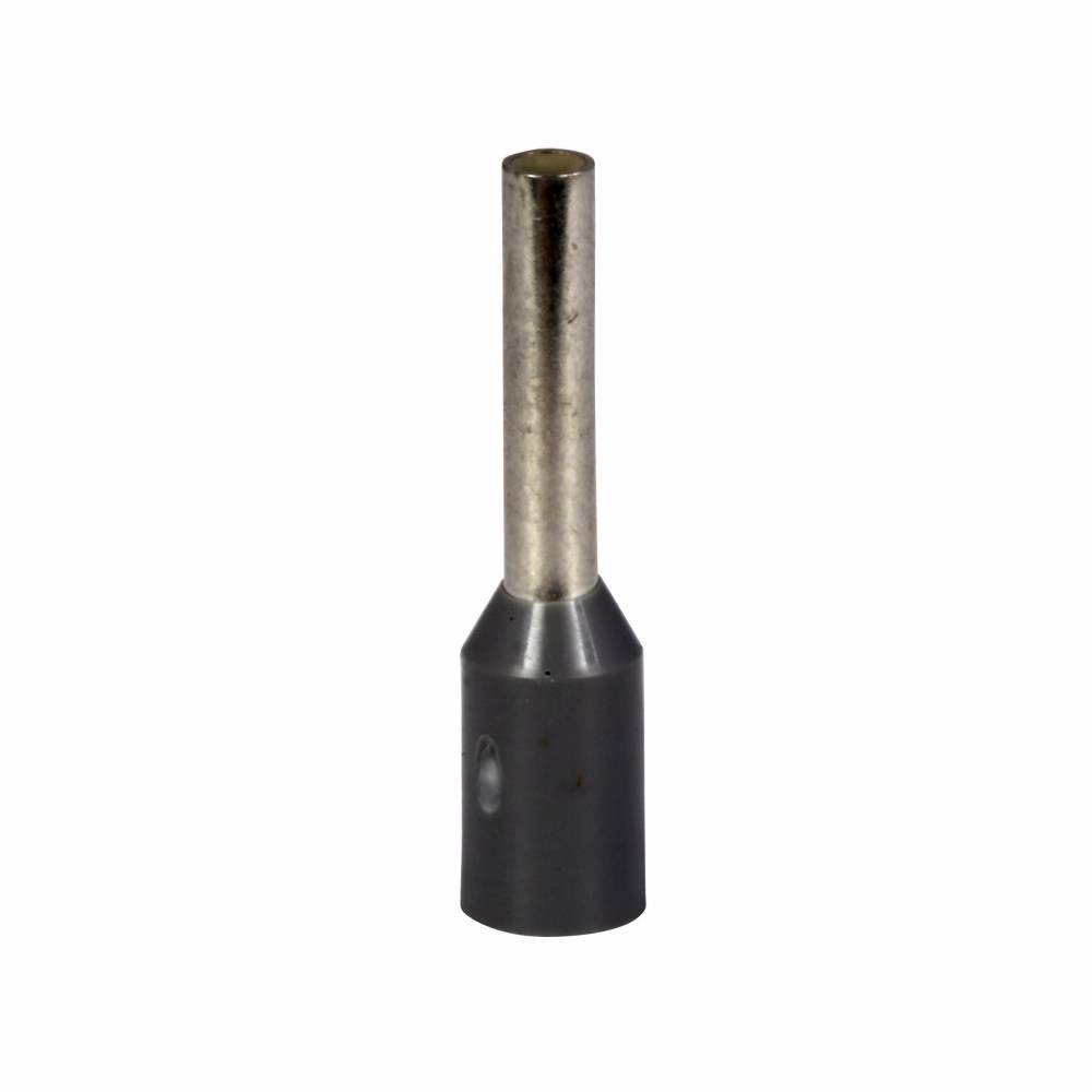 EATON XBAF3 IEC-XB Insulated Ferrule With Insulating Collar, 18 AWG, 0.55 in L, Soft Electrolytic Copper/Polypropylene Sleeve, Gray