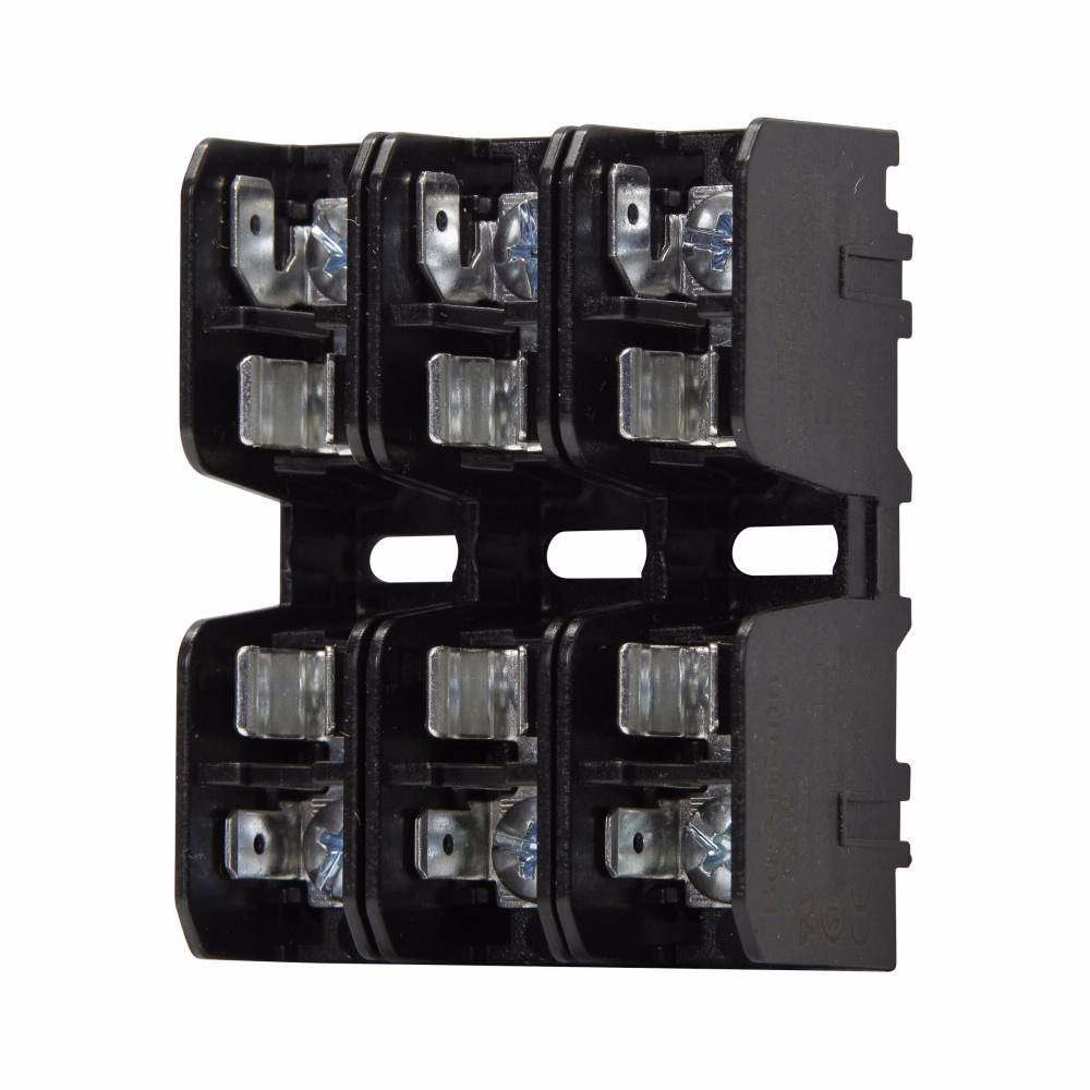 Bussmann BMM603-3SQ Modular Fuse Block, 600 V, 30 A, 18 to 10 AWG Wire, 3 Poles