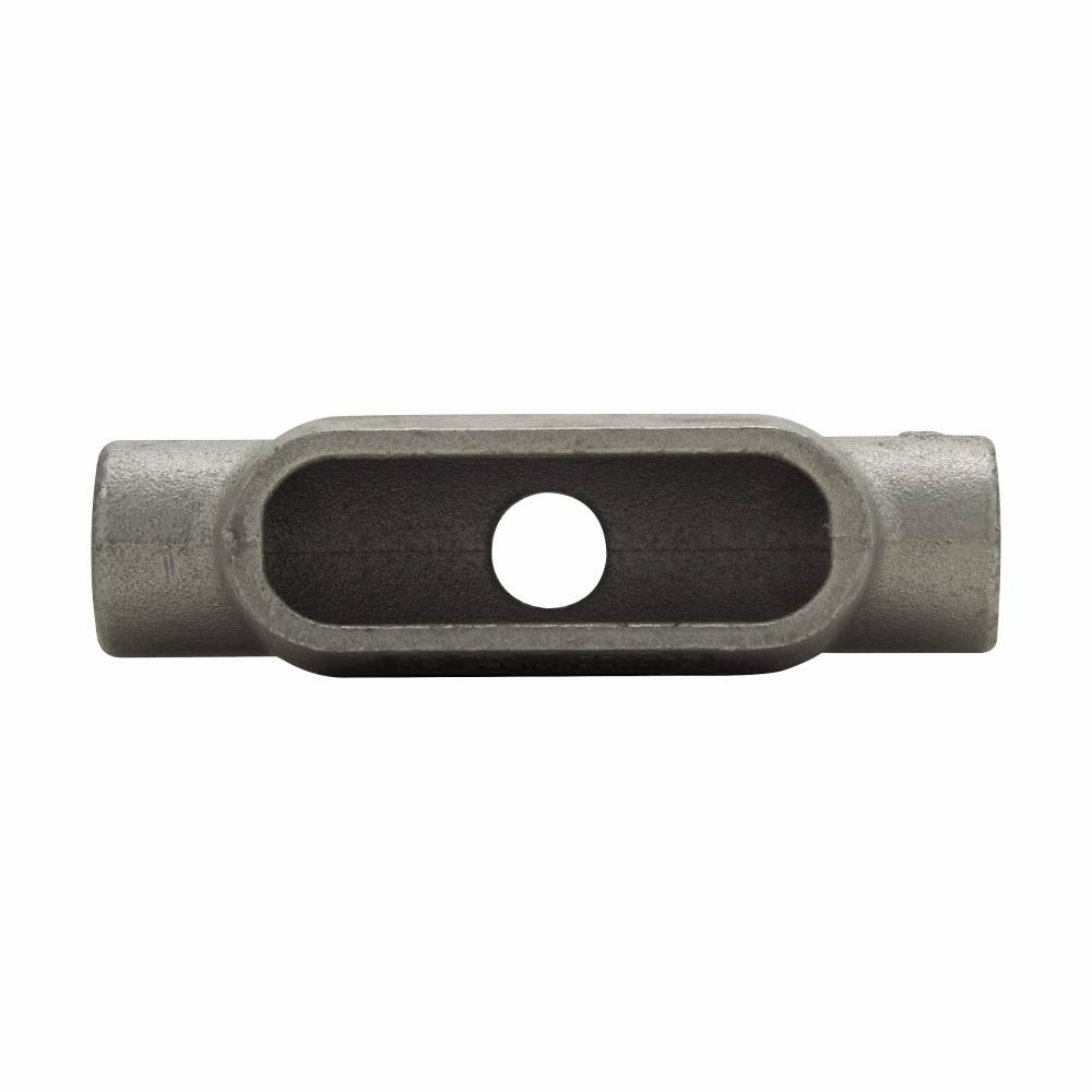 Crouse-Hinds Condulet® TB67 Type TB Conduit Outlet Body, 2 in Hub, 7 Form, Feraloy Iron Alloy, Electro-Galvanized/Aluminum Acrylic Painted