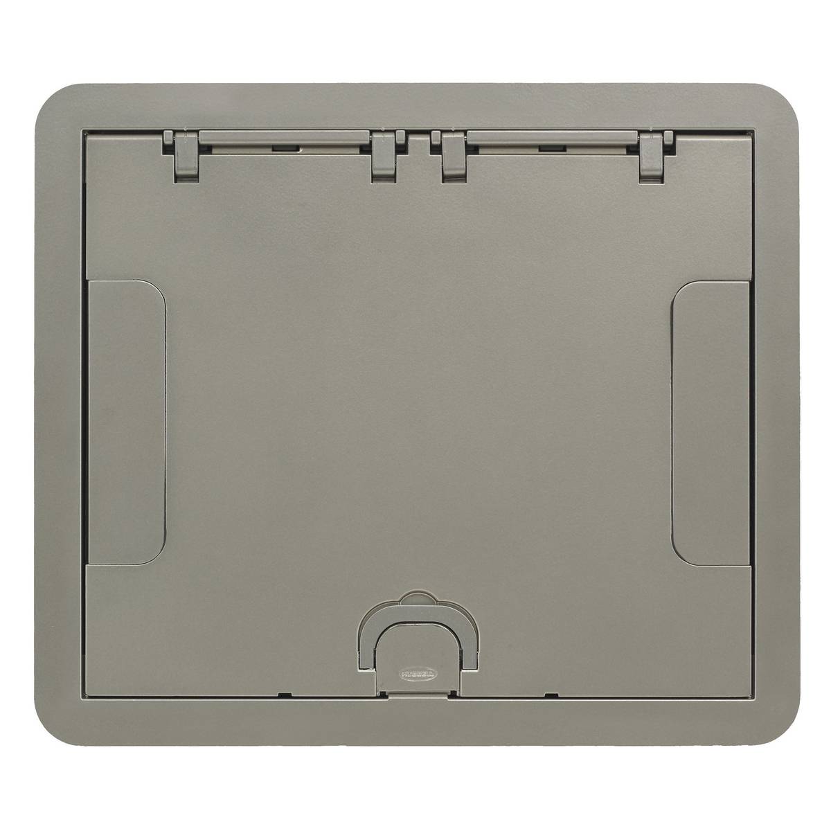 Wiring Device-Kellems SystemOne 610GCCVRNK Floor Box Cover, 11-1/2 in L x 10 in W, GFCI Receptacle Cover, Cast Aluminum