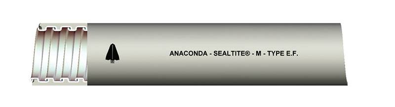Anaconda Sealtite® 39048 Type EF Standard Liquid Tight Flexible Metal Conduit, 1-1/4 in Trade, 1-1/4 in ID, 250 ft Reel L, Thermoplastic PVC/Steel