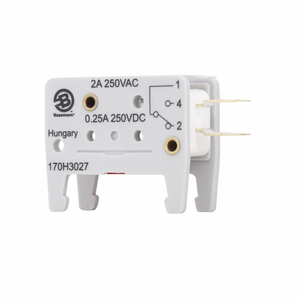 Bussmann 170H3027 Clip-On Microswitch, For Use With Type K Square Body High Speed DC Non-Indicating Fuses, 250/700/690 V, 5 A