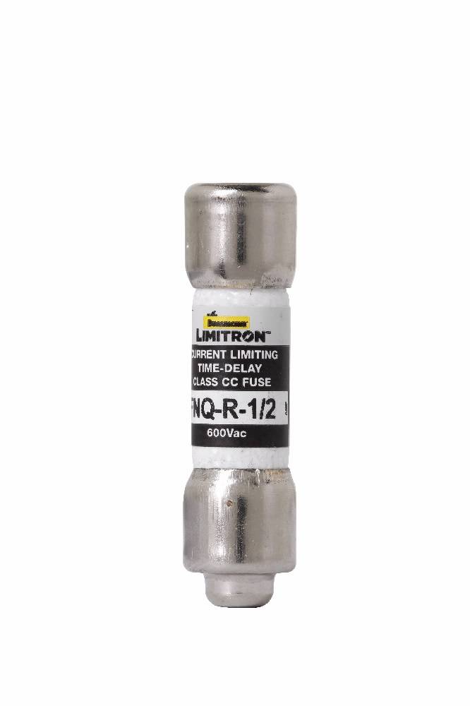 Bussmann Limitron™ CC-Tron® FNQ-R-1/2 Advanced Protection Current Limiting High Inrush Low Voltage Time Delay Fuse, 500 mA, 600 V, 200 kAIC Interrupt, CC Class, Cartridge Body