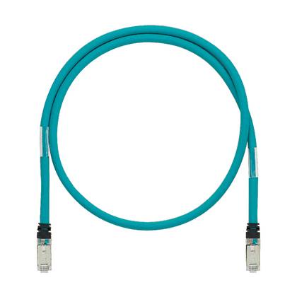 Panduit® IndustrialNet™ ISTPH6X0.3MBL Flame-Retardant Patch Cord With 7.4 mm Cable Jacket, Cat 6A, 26 AWG Shielded Twisted 4-Pair SF/UTP Stranded Copper Conductor, 4-Pair RJ45 T568B 8-Position Modular Plug Connector, 0.3 m L Cord