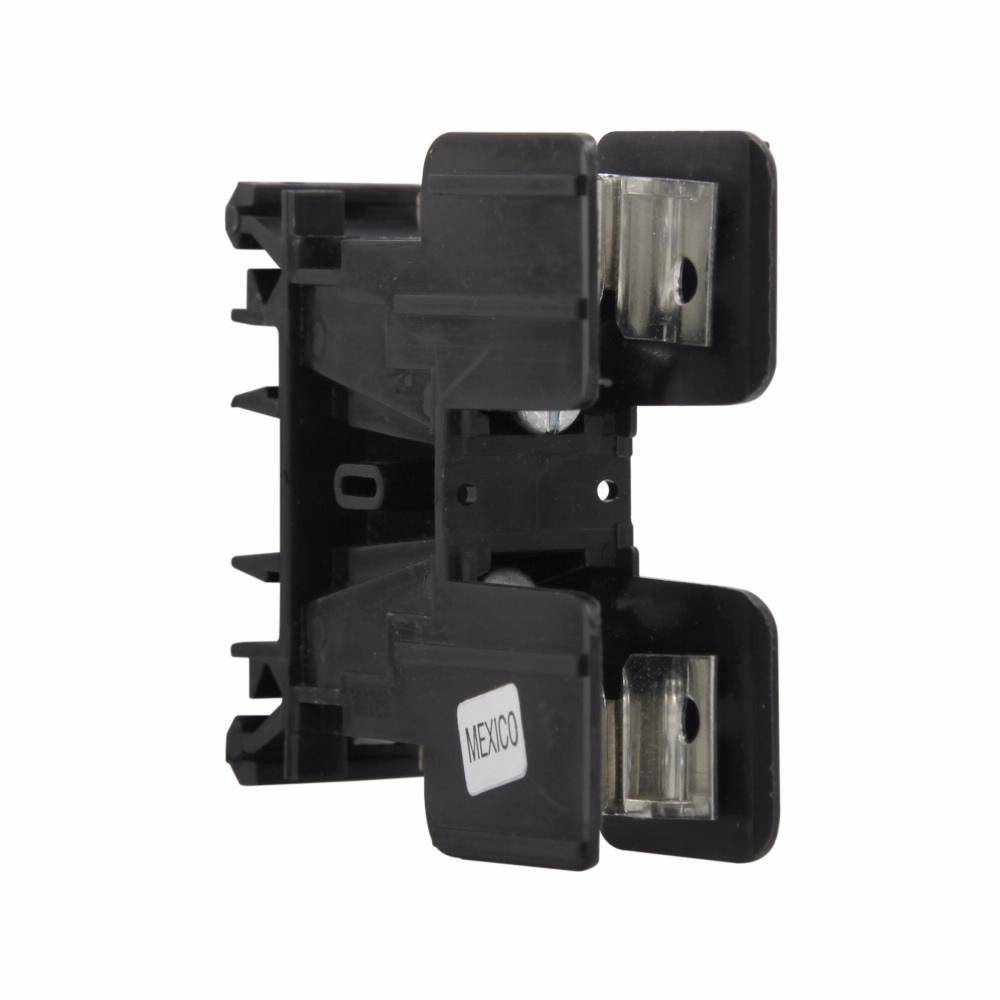 Bussmann NDNF1-BK Fuse Terminal Block, 600 V, 30 A, 22 to 8 AWG Copper Wire, 1 Pole, DIN Rail Mount