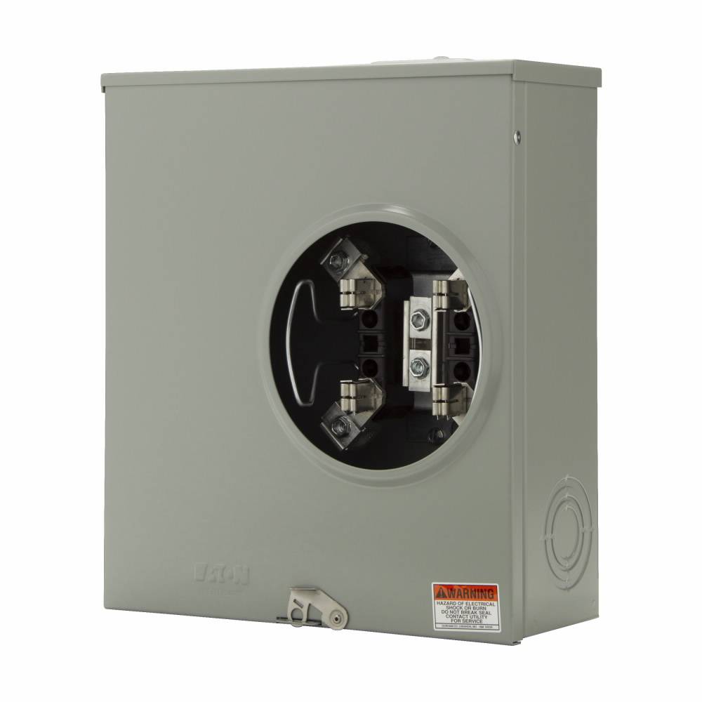 EATON 1012135CH 3-Wire Offset Style Meter Socket, 600 VAC, 200 A, 1 Phase