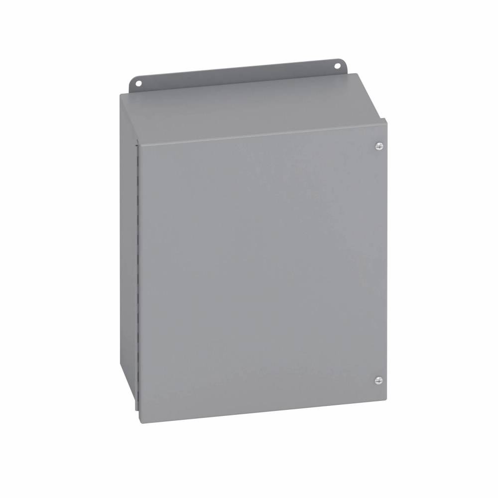 B-Line 886-12CHSC JIC Enclosure, 8 in W x 6 in D x 8 in H, NEMA 12/IP65 NEMA Rating, Carbon Steel