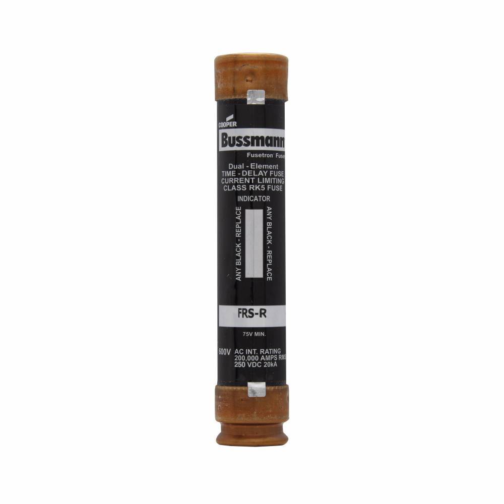 Bussmann Fusetron™ FRS-R-40ID Current Limiting Time Delay Fuse, 40 A, 600 VAC/250 VDC, 20/200 kA Interrupt, RK5 Class, Cylindrical Body