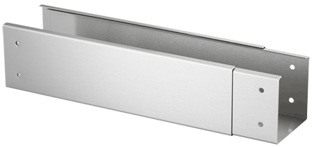 Hoffman Clean Tray® CT46TSS F23 Telescopic Straight Section, 18.74 to 30.61 in L x 6 in W, 304 Stainless Steel
