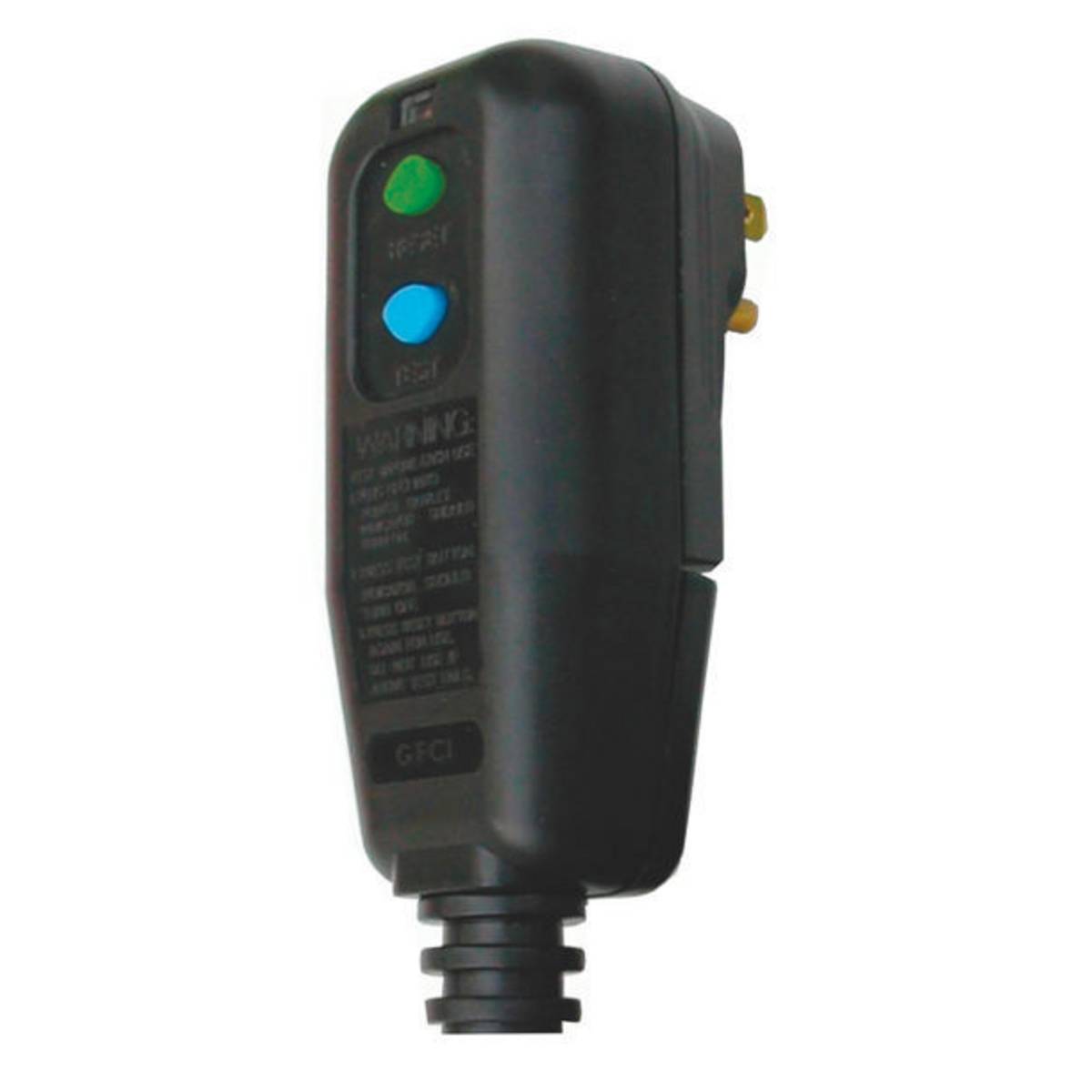 Wiring Device-Kellems Circuit Guard® GFP515A 1-Phase Portable Straight Blade Cord Mount GFCI Plug, 125 VAC, 15 A, 2 Poles, 3 Wires, Black