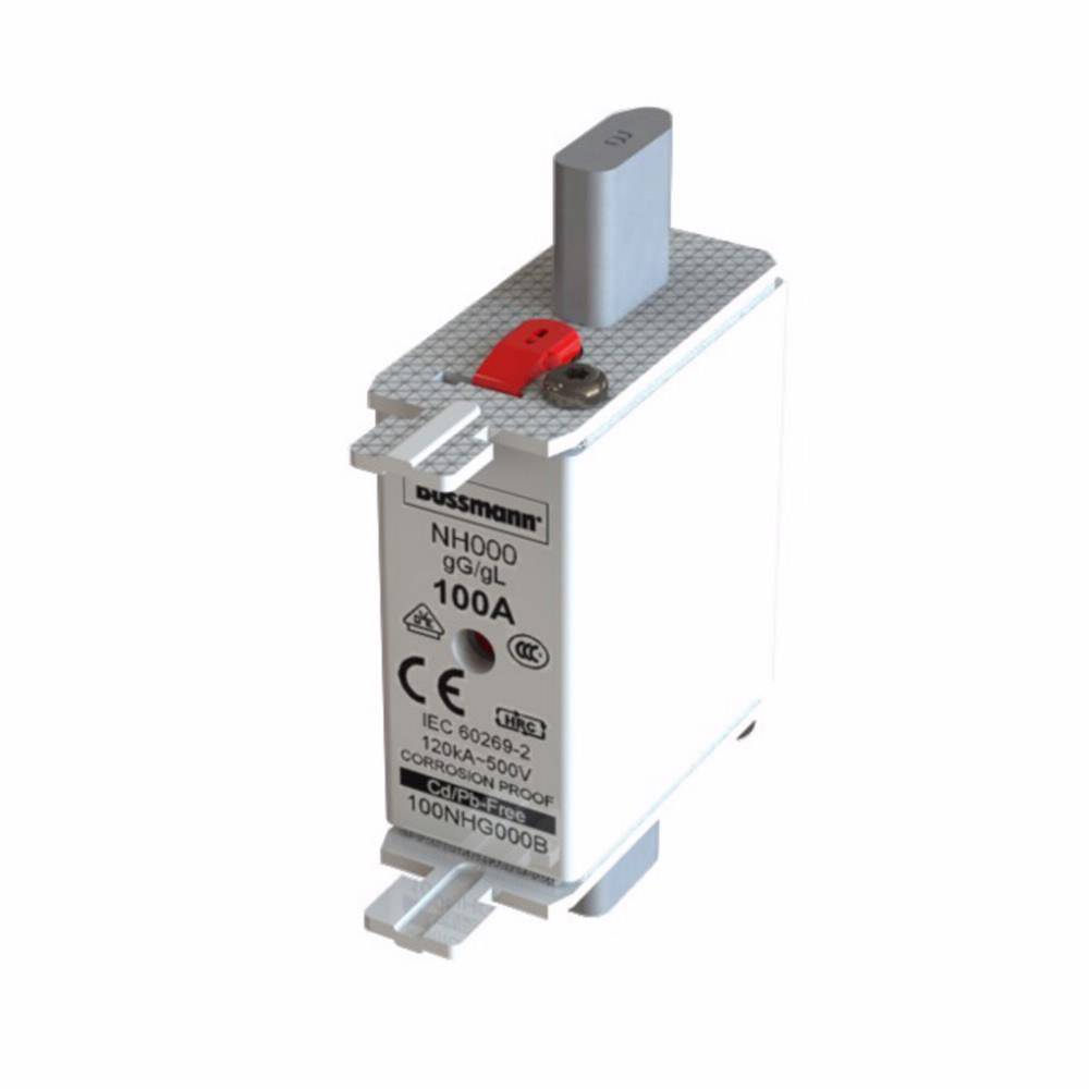 Edison 2NHG000B-400 Fuse Link With Metal Gripping Lug, 400 VAC, 2 A, For Use With Class gG/gL 000 Size Fuse