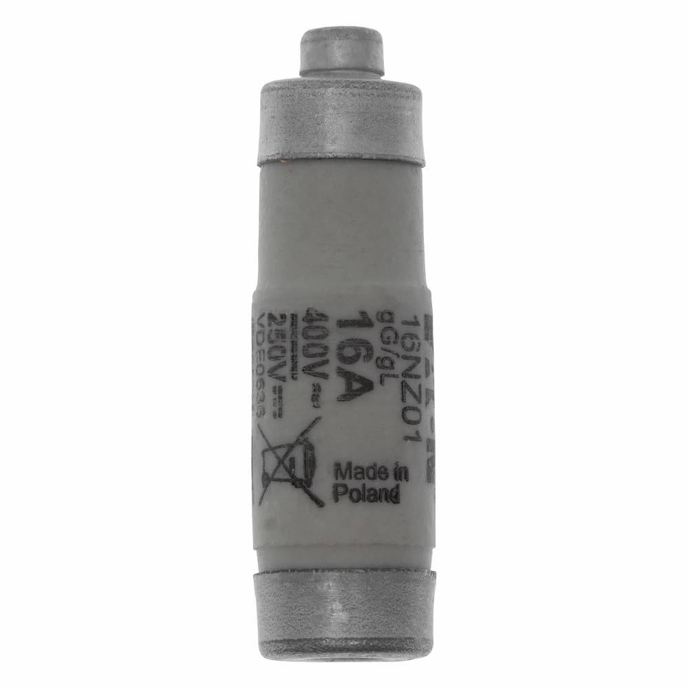Edison 16NZ01 Type D01 Low Voltage Neozed Time Delay Fuse Link, 16 A, 400 VAC, 100 kA Interrupt, Class: gG/gL, Round Body