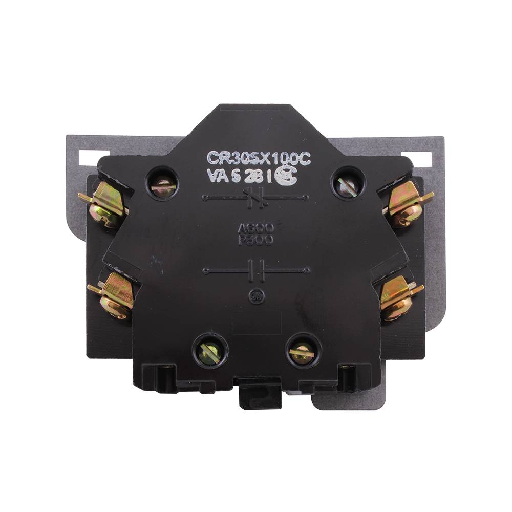 GE CR305X100C Auxiliary Contactor, 120 VAC/30 VDC, 0.15 A, 2 Contacts