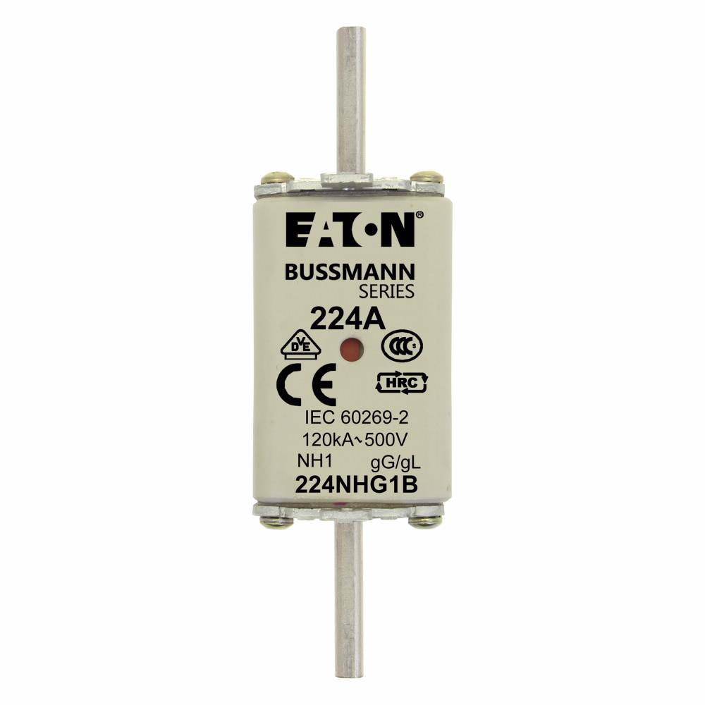Edison Bussmann 224NHG1B NH Fuse Link, 500 VAC, 224 A, For Use With Class C gG/gL Fuse, Ceramic