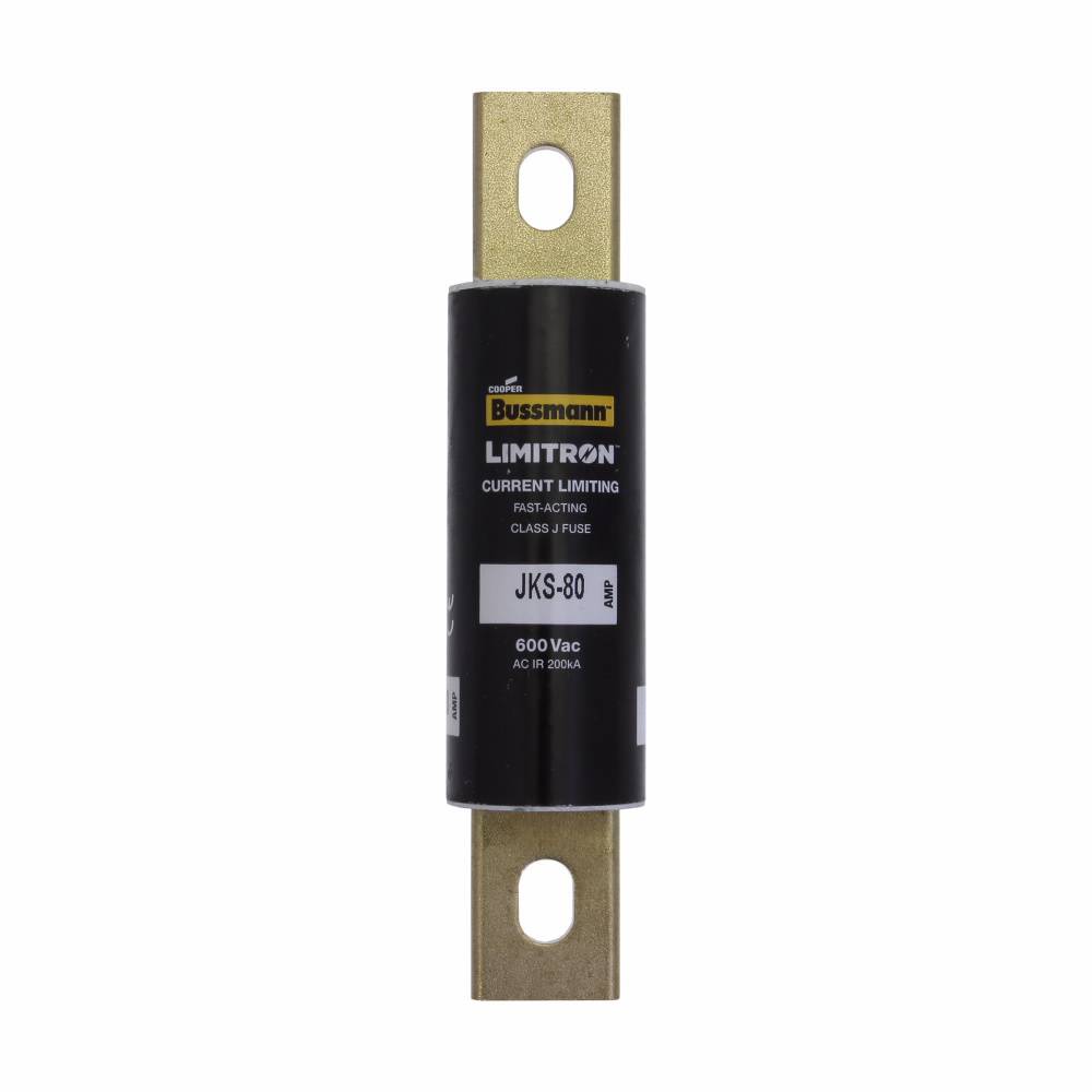 Bussmann Limitron™ JKS-80 Current Limiting Fast Acting Fuse, 80 A, 600 V, 200 kAIC Interrupt, J Class, Cartridge Body