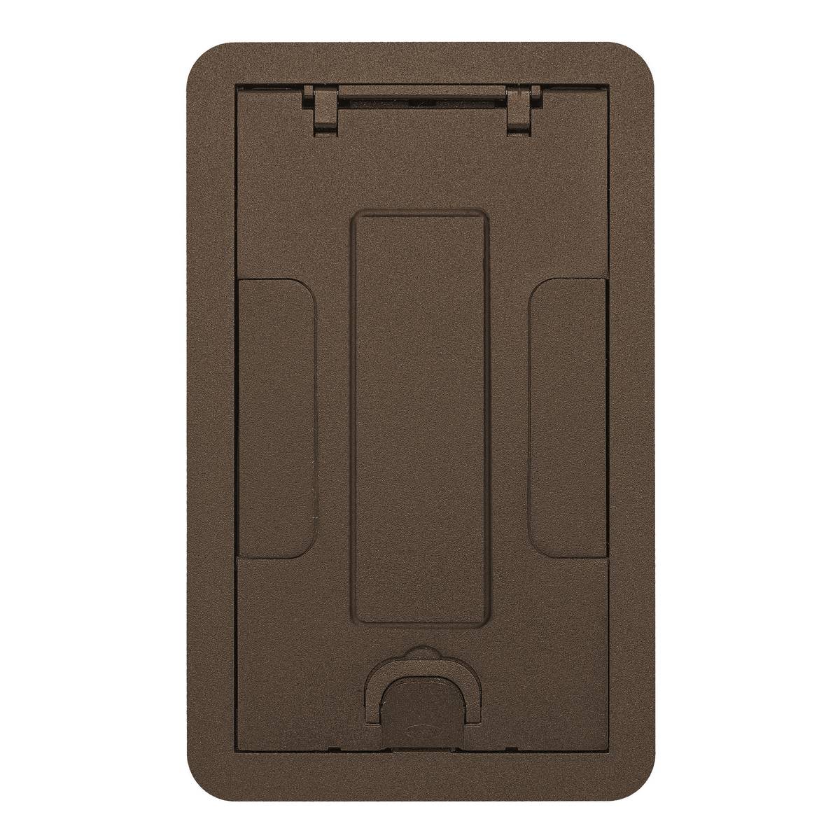 Wiring Device-Kellems SystemOne 24GCCVRBRZC Standard Floor Box Cover, 11.69 in L x 7.19 in W, Cast Aluminum