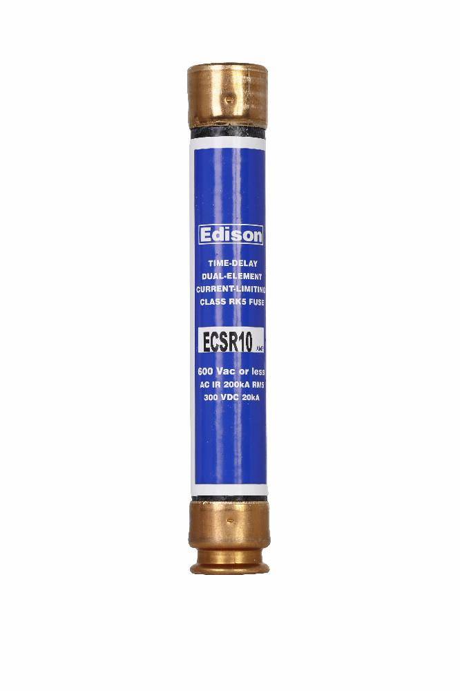 Edison ECSR10 ECSR Current Limiting Time Delay Fuse, 10 A, 600 V, 200 kAIC Interrupt, Class: RK5, Cartridge Body