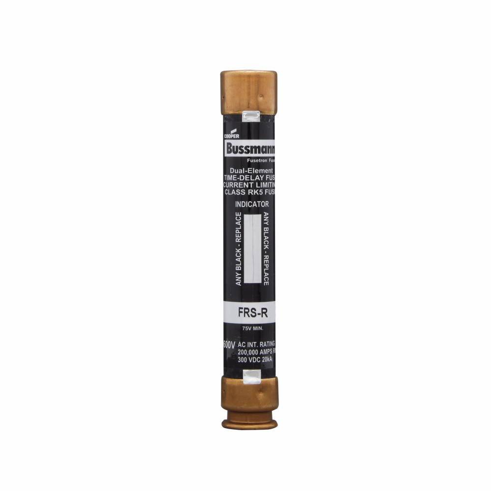 Bussmann Fusetron™ FRS-R-12ID Current Limiting Time Delay Fuse, 12 A, 600 VAC/300 VDC, 200/20 kAIC Interrupt, RK5 Class