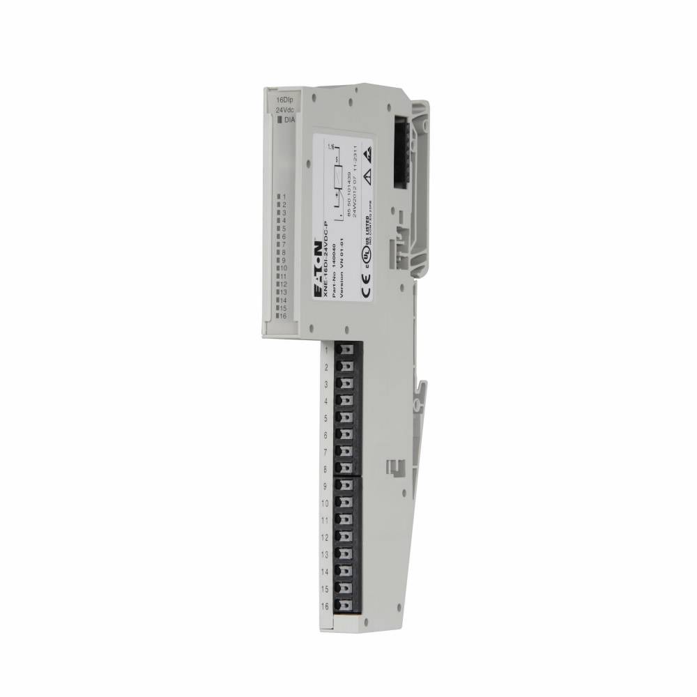 EATON XNE-16DI-24VDC-P XNE Integrated Positive Switching Digital Input Module, 16 Inputs