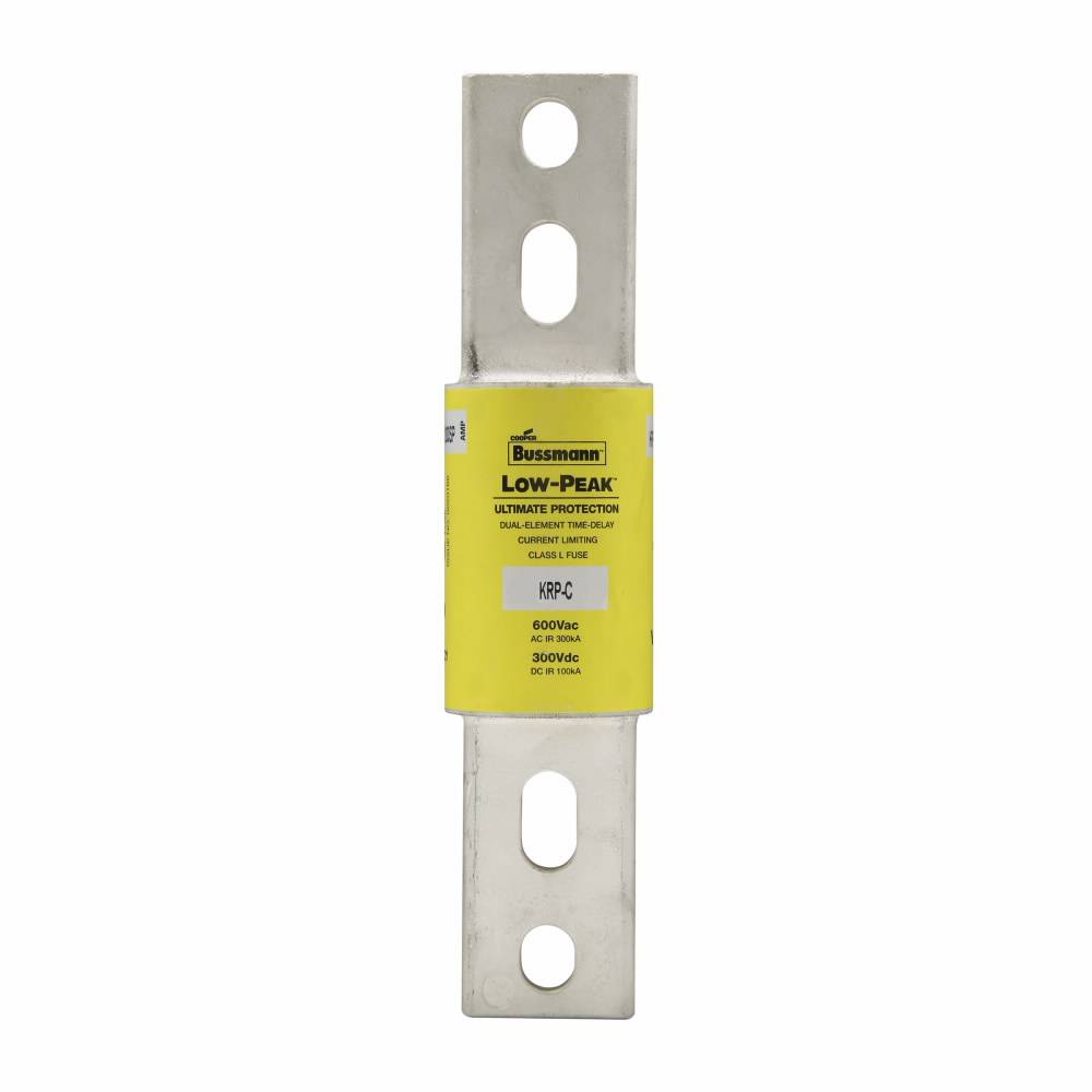 Bussmann Low-Peak™ KRP-C-1000SP Current Limiting Time Delay Fuse, 1000 A, 600 VAC/300 VDC, 300/100 kAIC Interrupt, L Class, Cartridge Body