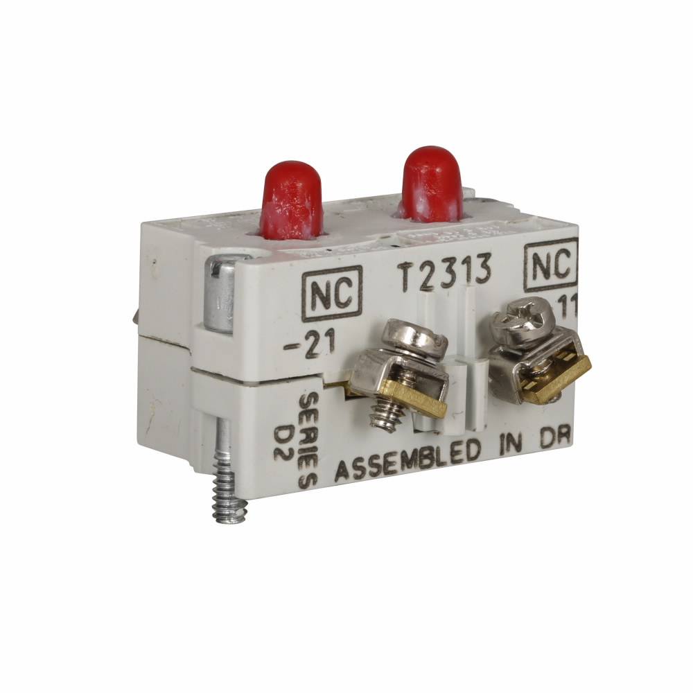 EATON 10250T71C Heavy Duty Oil/Watertight Contact Block, 30.5 mm, 1LONC Contact, 10 A at 600 VAC Contact, Silver Contact, Amber