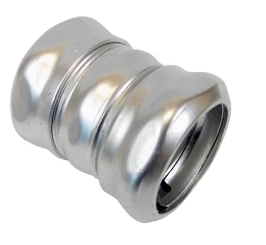 Allied Tube & Conduit CK50RKON Straight Compression Coupling, 1/2 in, For Use With Steel and Aluminum EMT Conduit, Steel, Zinc Plated