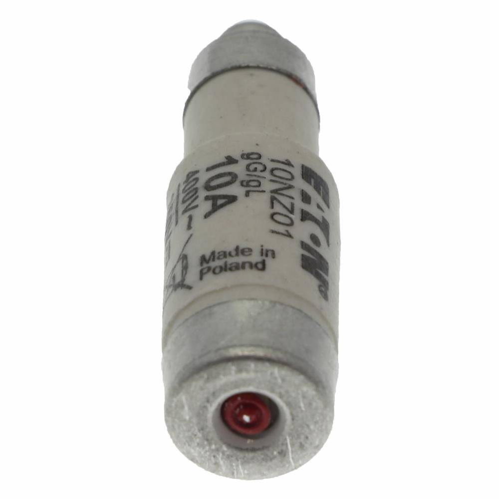Edison 10NZ01 NZ Series Type D0 Low Voltage Time Delay Neozed Fuse, 10 A, 400 VAC, 100 kA Interrupt, Class: gG/gL, Cartridge Body