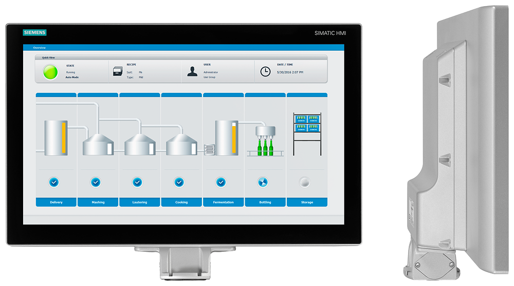 Siemens SIMATIC 6AV78634MA141NA0 IFP2200 Neutral Design TFT Flat Panel, 22 in Screen, 0.2475 mm Dot Pitch/Pixel Pitch, 1920 x 1080 pixel