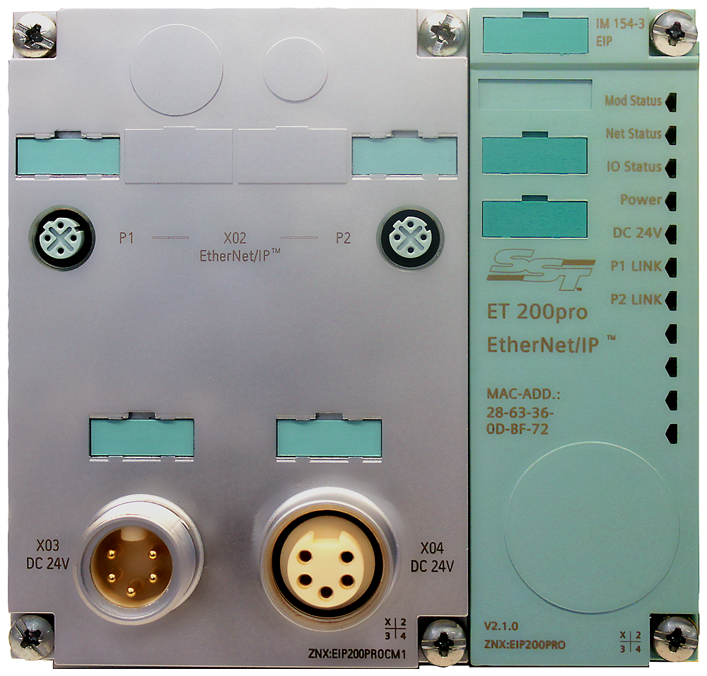 Siemens ZNX:EIP200PRO Ethernet/IP Head Assembly, 24 VDC