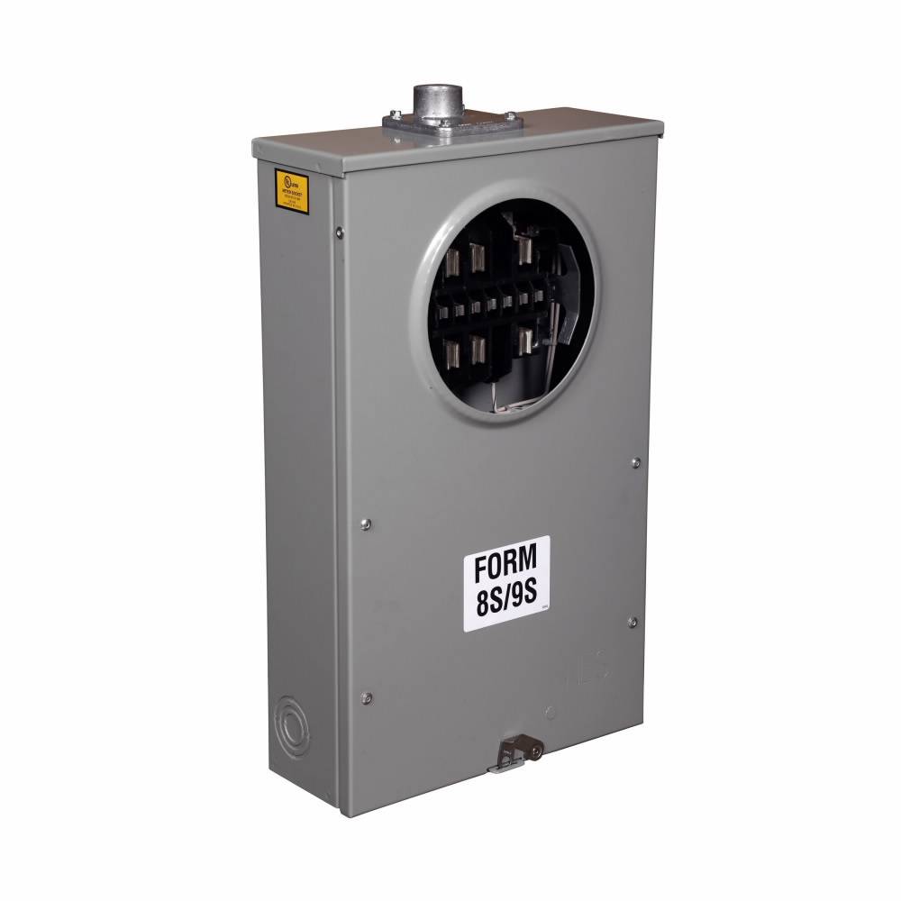 EATON 1008539CH 1-Position 3-Wire Lever Bypass Instrument Rated Meter Socket, 600 VAC, 320 A, 1 ph Phase