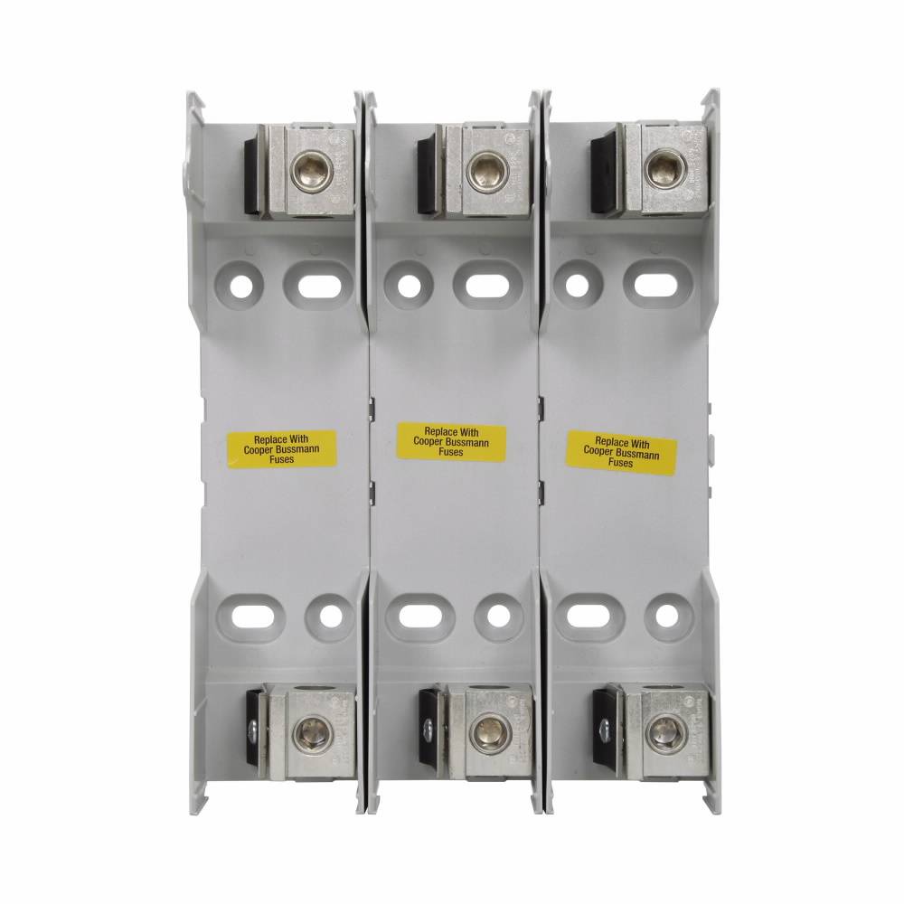 Edison HM60200-2CR Knife-Blade Modular Fuse Block, 600 V, 200 A, 1 AWG to 250 kcmil Solid, 6 to 2 AWG Solid, (2) 6 to 2 Cu AWG Stranded Wire, 2 Poles
