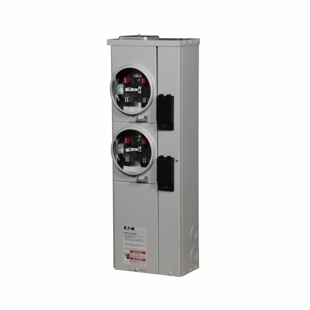 EATON 1MP2122RRL 3-Wire Group Metering Meter Pack, 125 A Self-Contained Socket, Underground Feed, 120/240 VAC, 200 A Bus
