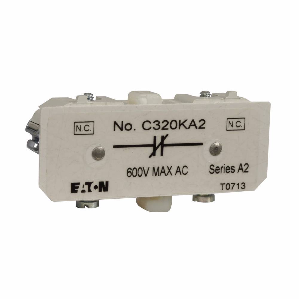 EATON C320KA2 Freedom Auxiliary Contact, 1 Contact, Silver Cadmium Alloy