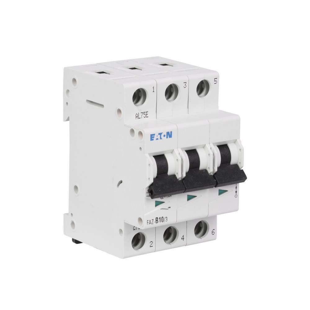 EATON FAZ-B1.5/3N Supplementary Protector With Neutral, 480Y/277 VAC, 1.5 A, 7.5/15 kA Interrupt, 3 Poles, B-Curve Trip