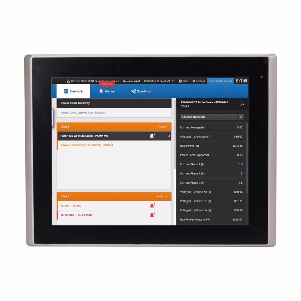 EATON PXG900-DISP-12 Color Web User Interface Display, For Use With PXG900 Power Xpert™ Gateway