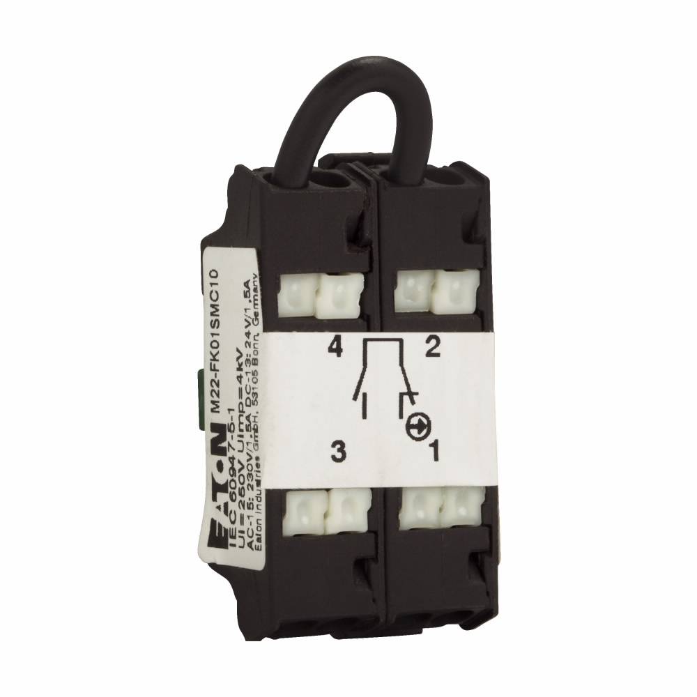 EATON M22-FK01SMC10 Contact Block, 1NC Contact