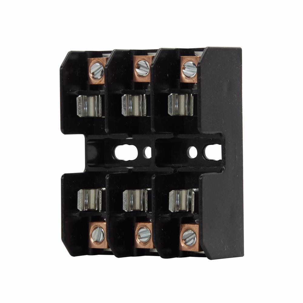 Edison BG3033B Open Style Fuse Block, 480 VAC/VDC, 25 to 30 A, Class: G, 14 to 6 AWG Wire, 3 Poles
