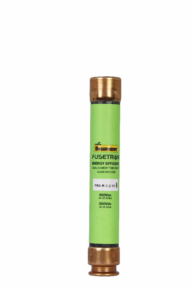 Bussmann Fusetron™ FRS-R-3-2/10 Advanced Protection Current Limiting Energy Efficient Low Voltage Time Delay Fuse, 3.2 A, 600 VAC/300 VDC, 200 kA Interrupt, RK5 Class, Cartridge Body