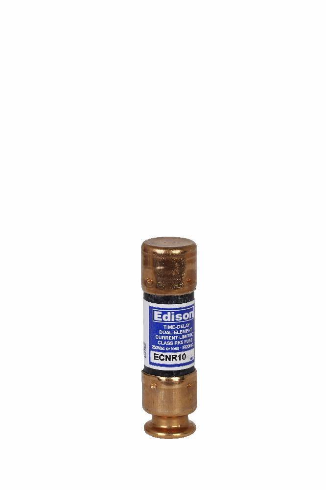EATON Edison ECNR10 Current Limiting Time Delay Fuse, 10 A, 250 VAC/125 VDC, 200 kA Interrupt, Class: RK5, Cartridge Body