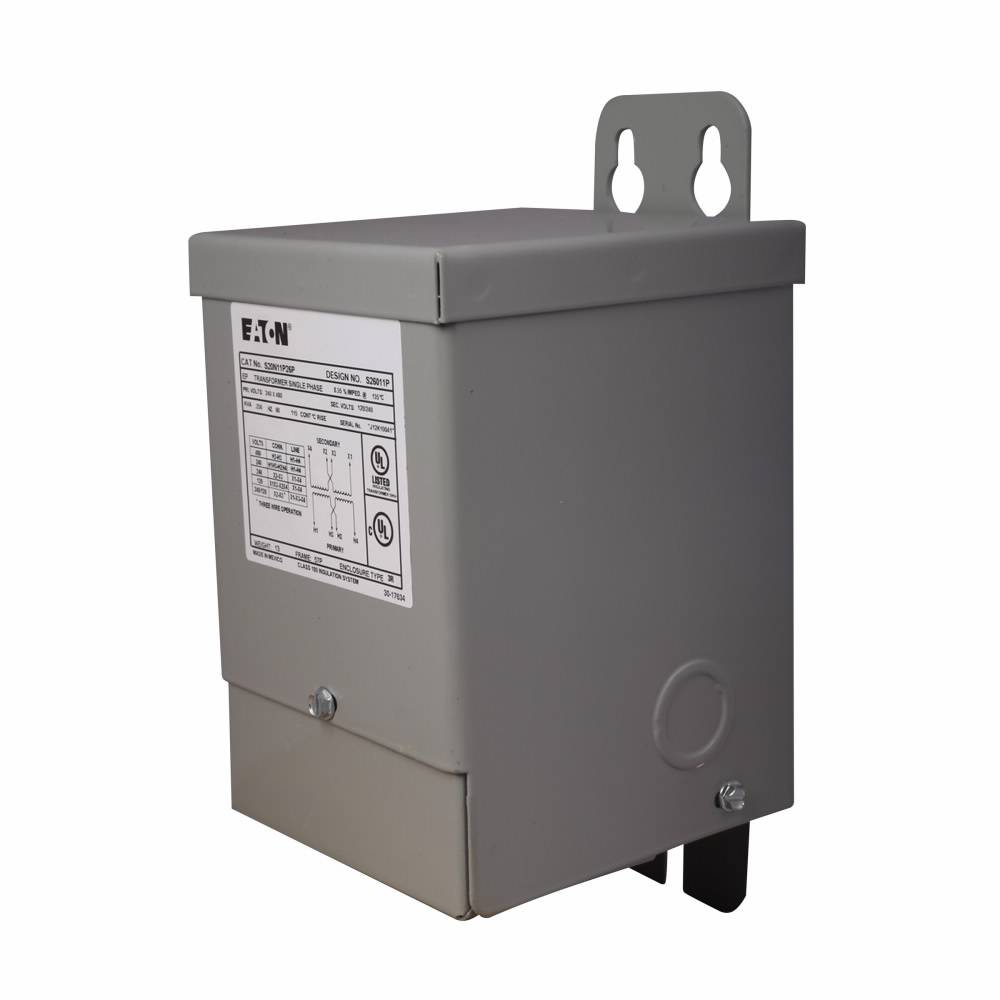EATON S20N11S81N Type EP Encapsulated Distribution Transformer, 240 x 480 VAC Primary, 120/240 VAC Secondary, 0.05 kVA Power Rating, 60 Hz, 1 ph Phase