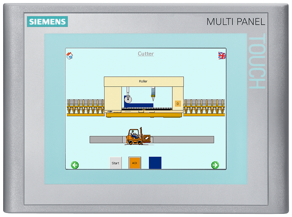 Siemens SIPLUS HMI 6AG16420EA014AX0 MP 177 Multi-Panel, 6 in TFT Touch Display, 1 x RS485, 1 x RS422, 1 x USB, 1 x RJ45 Industrial Ethernet