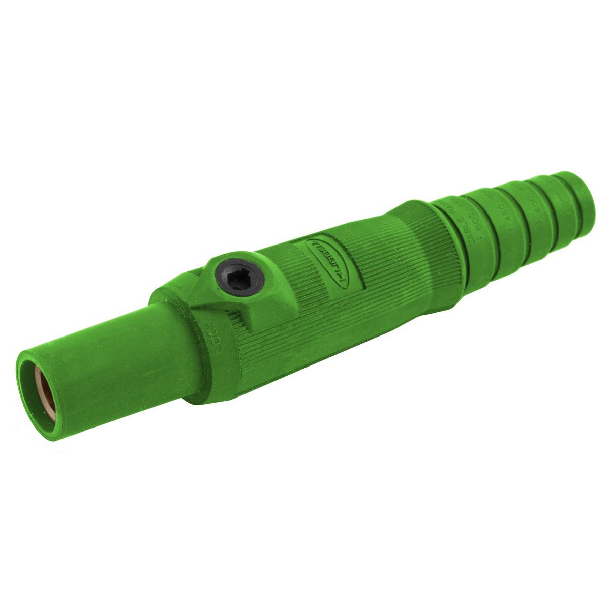 Wiring Device-Kellems HBL15FGNM2 15 Series 1-Pole Female Insulated Standard In-Line Plug With SC/PPC Cord, 600 VAC/250 VDC, 150 A, 8 to 2 AWG Wire, Setscrew Connection