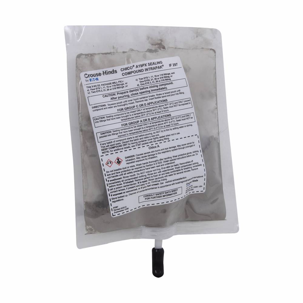 EATON Crouse-Hinds Chico® CHICO A19 PX Sealing Compound With Water, 5 cu-in Pouch, Light Gray